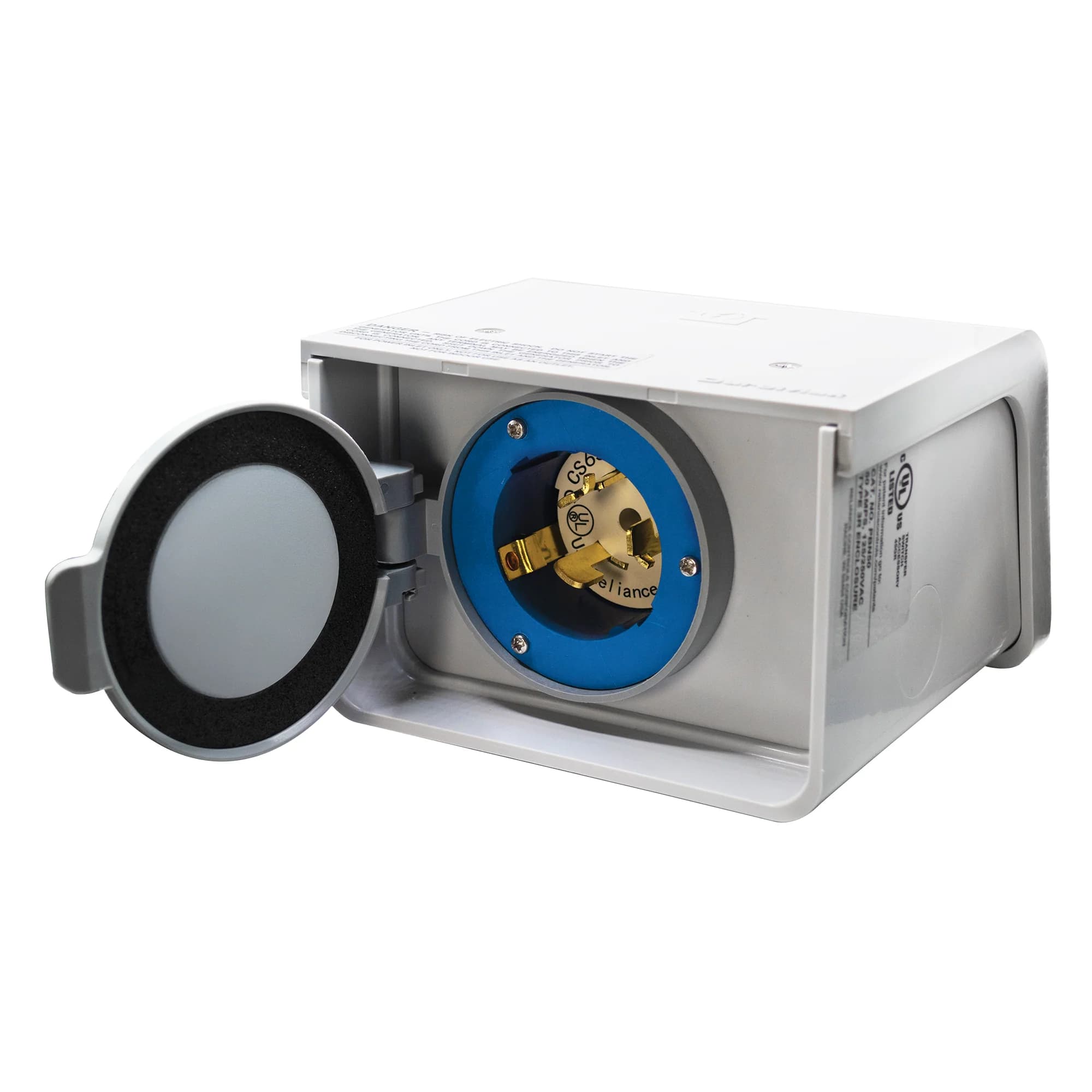 XP50PBN 50-Amp 12,500-Watt Non-Metallic Power Inlet Box