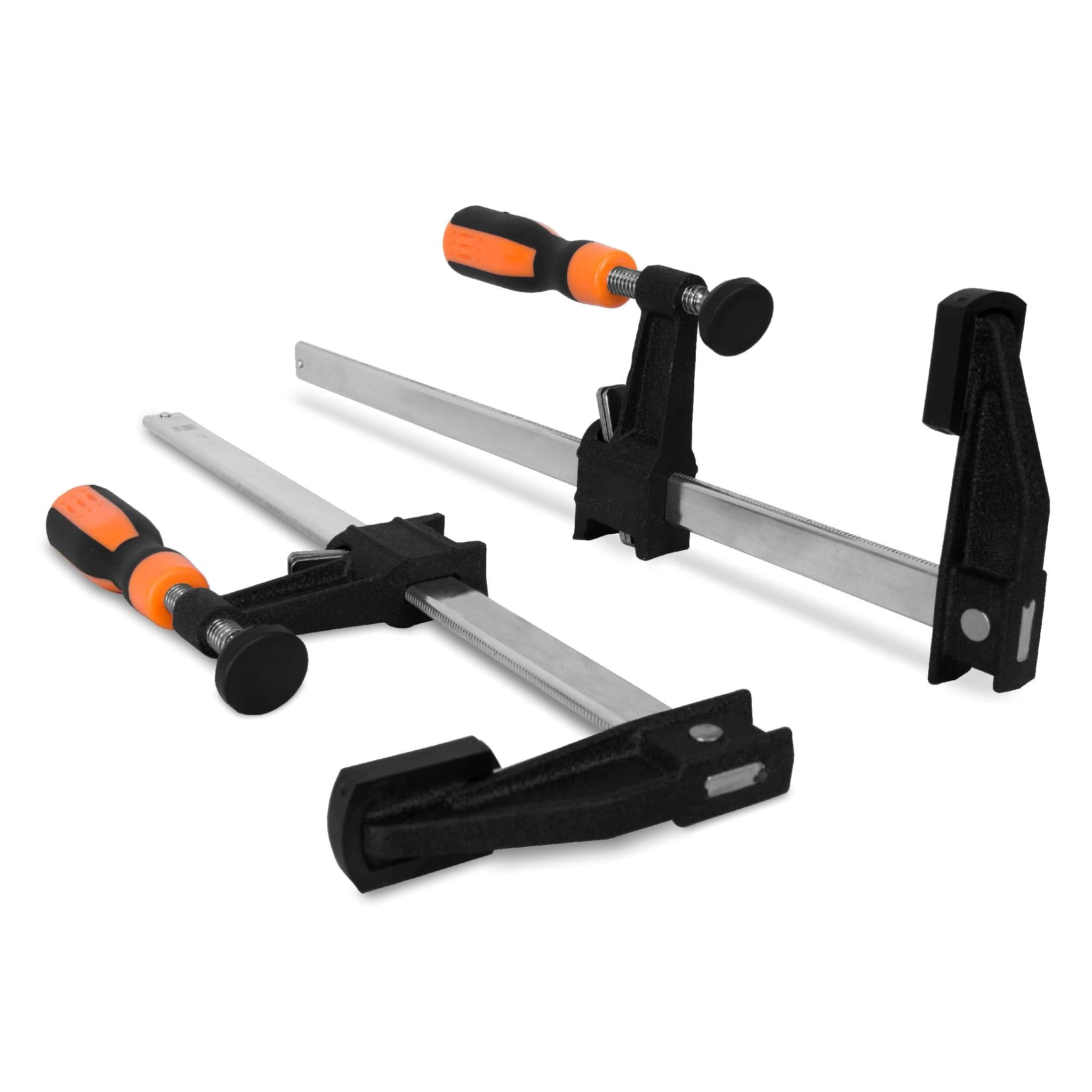 WEN 10212F2 Quick-Adjust 12-Inch Steel Bar Clamps with 2.5-Inch Throat and Micro-Adjustment Handle