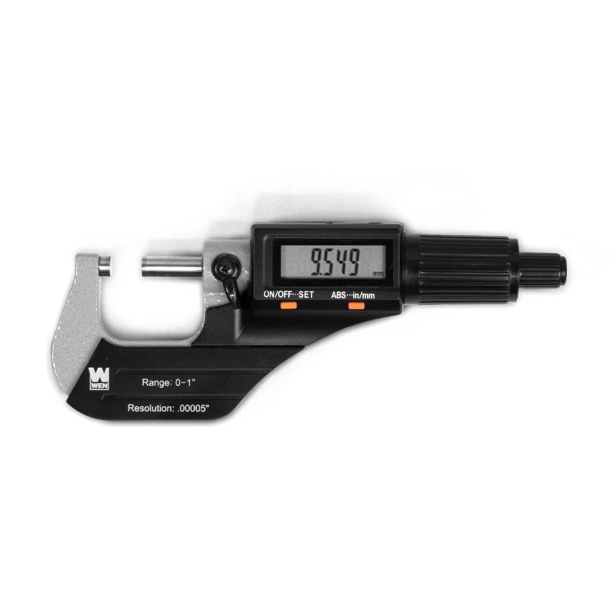 WEN 10725 Standard and Metric Digital Micrometer with 0 to 1-Inch Range, .00005-Inch Accuracy