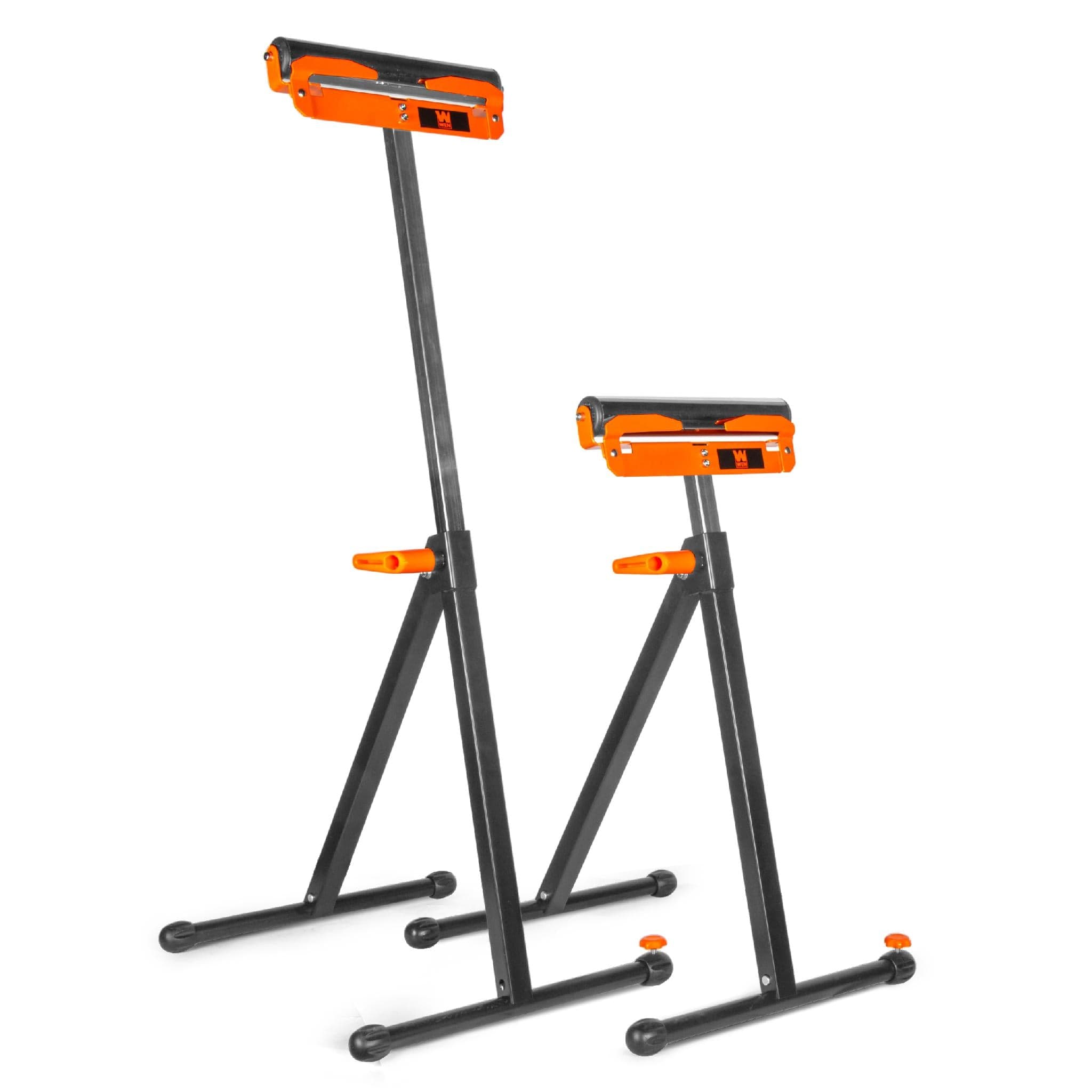 WEN 4289-2 Adjustable Roller Stands with Edge Guide, Two Pack, 500-Pound Capacity