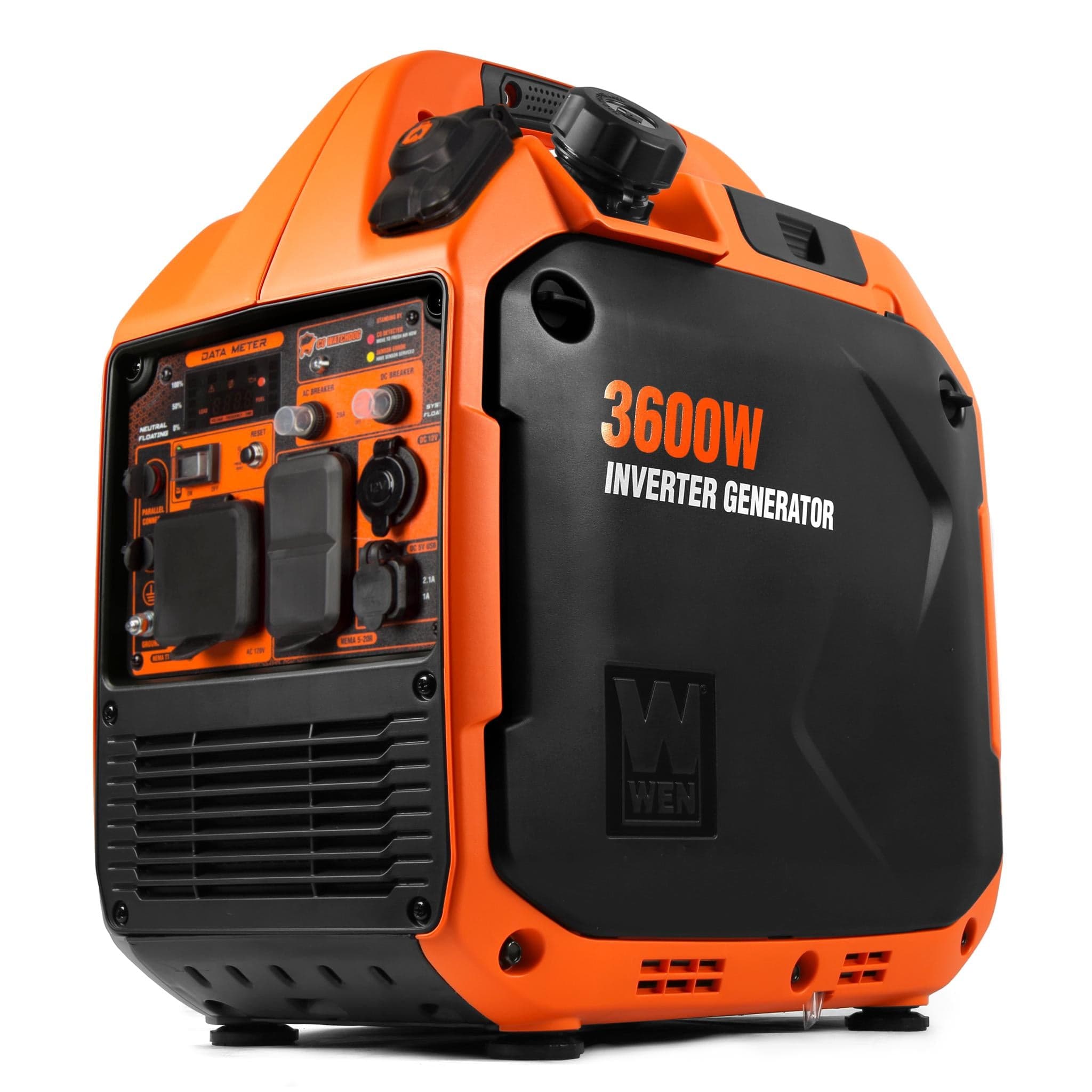 WEN DF360iX Quiet and Lightweight 3600-Watt Dual Fuel RV-Ready Portable Inverter Generator with Fuel
