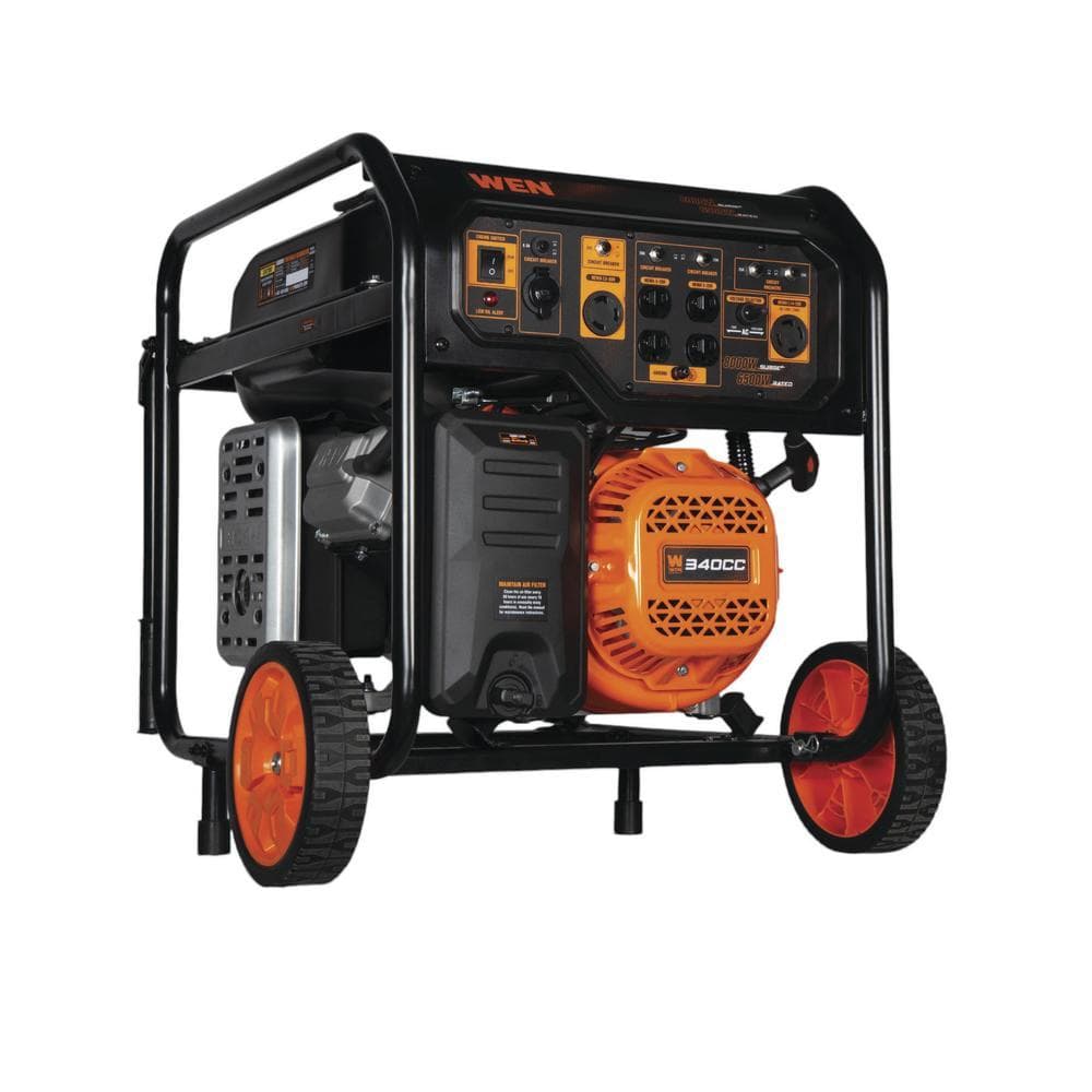 WEN 8000-Watt 120V/240V Portable Generator, 340cc, Transfer-Switch-Ready (GN8000M)