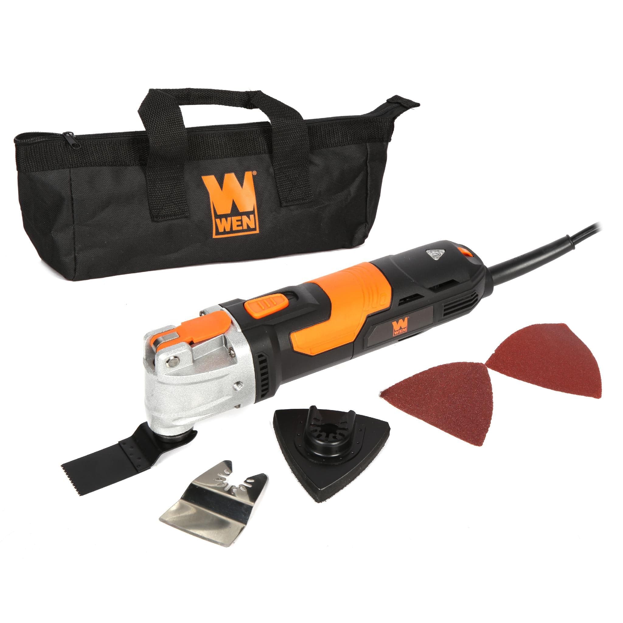 WEN MT3537 3.5A Quick-Release Variable Speed Multi-Function Oscillating Tool Kit with Accessories