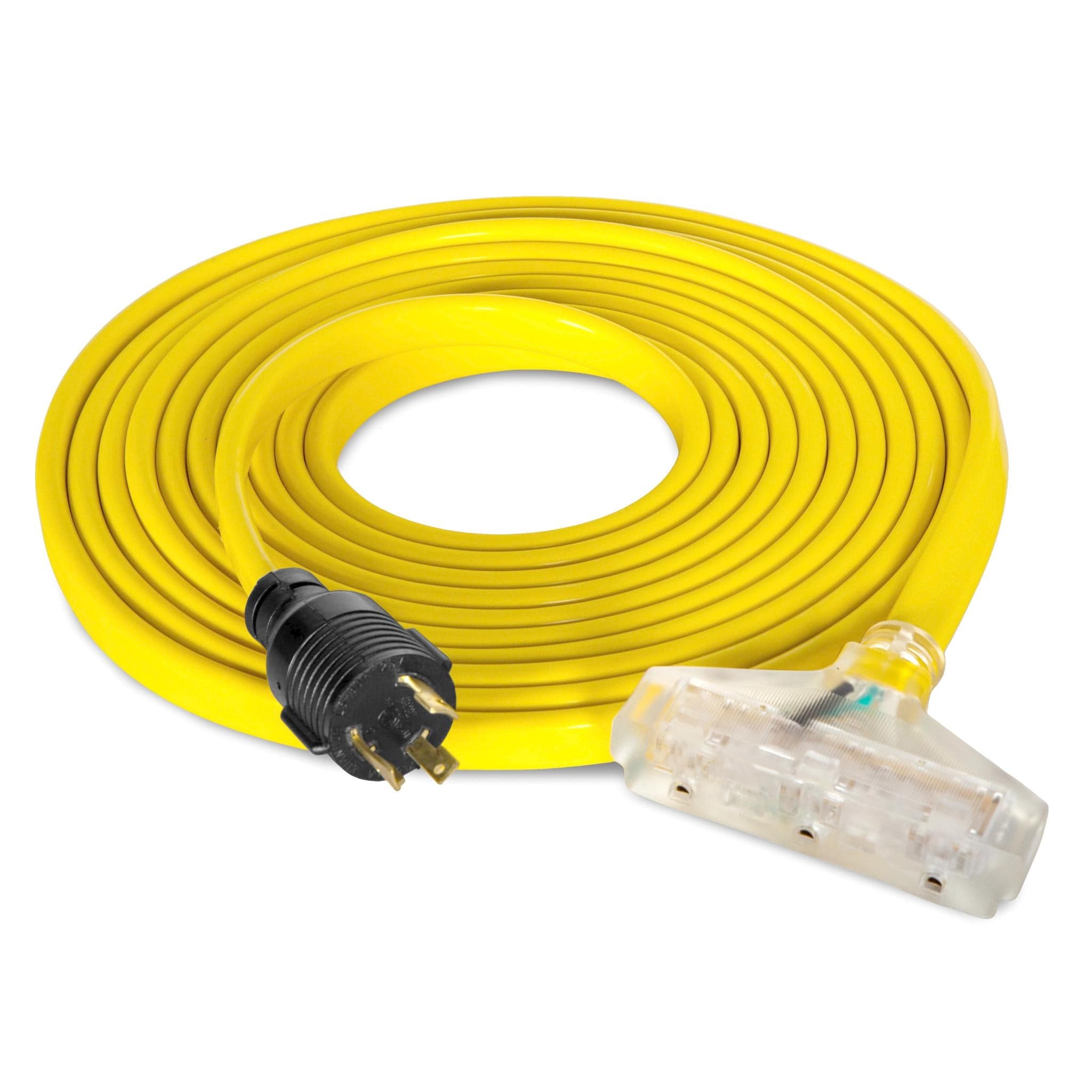 WEN PC5320F 125V 30-Amp 10-Gauge Flattened Under-Door Generator Extension Cord Splitter