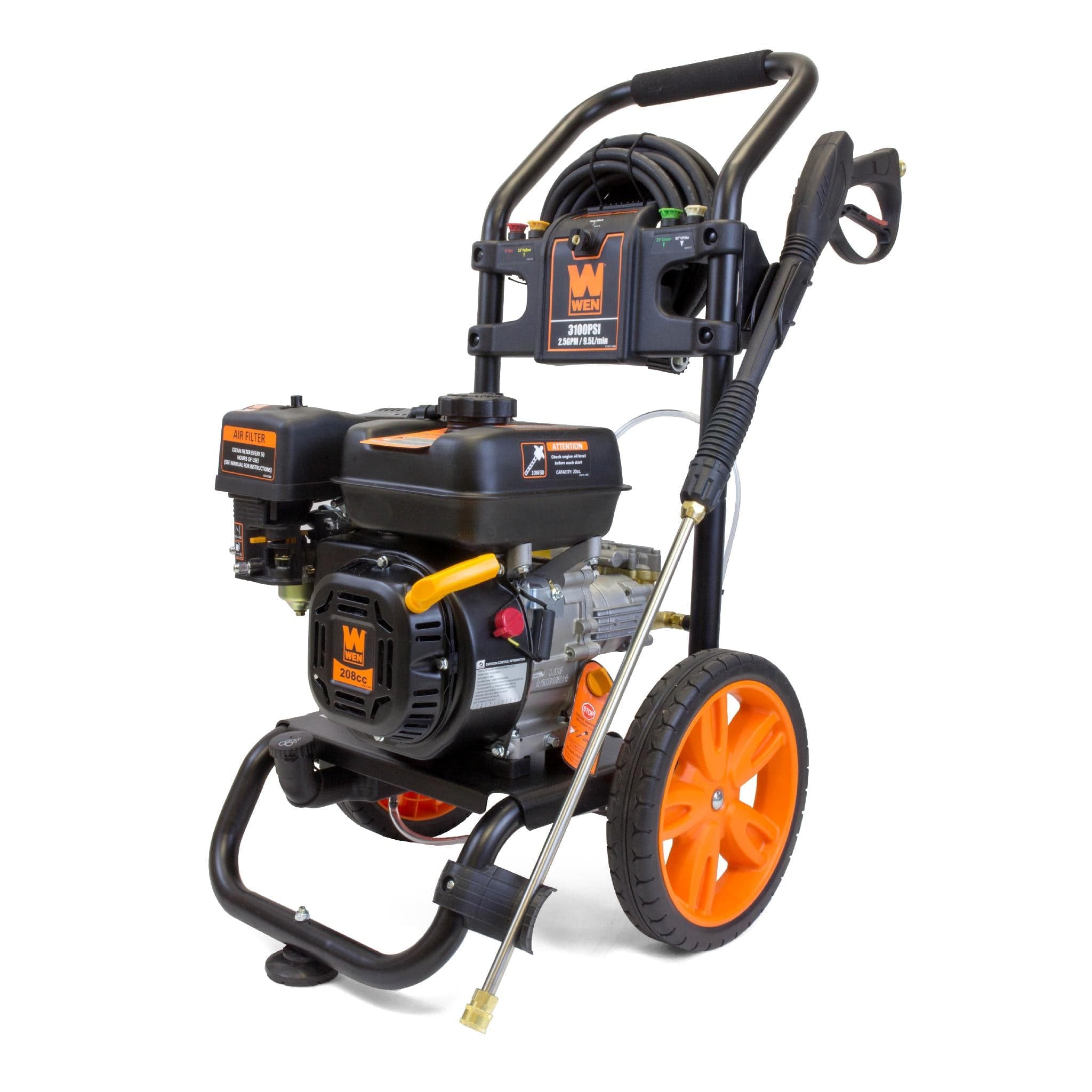 WEN PW3100 Gas-Powered 3100 PSI 208cc Pressure Washer, CARB Compliant