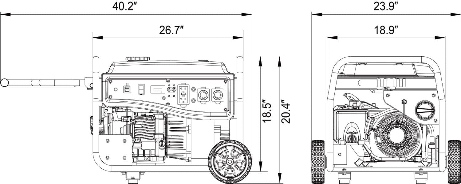 SUA6900D - 6900 Watt Dual Fuel Portable Generator