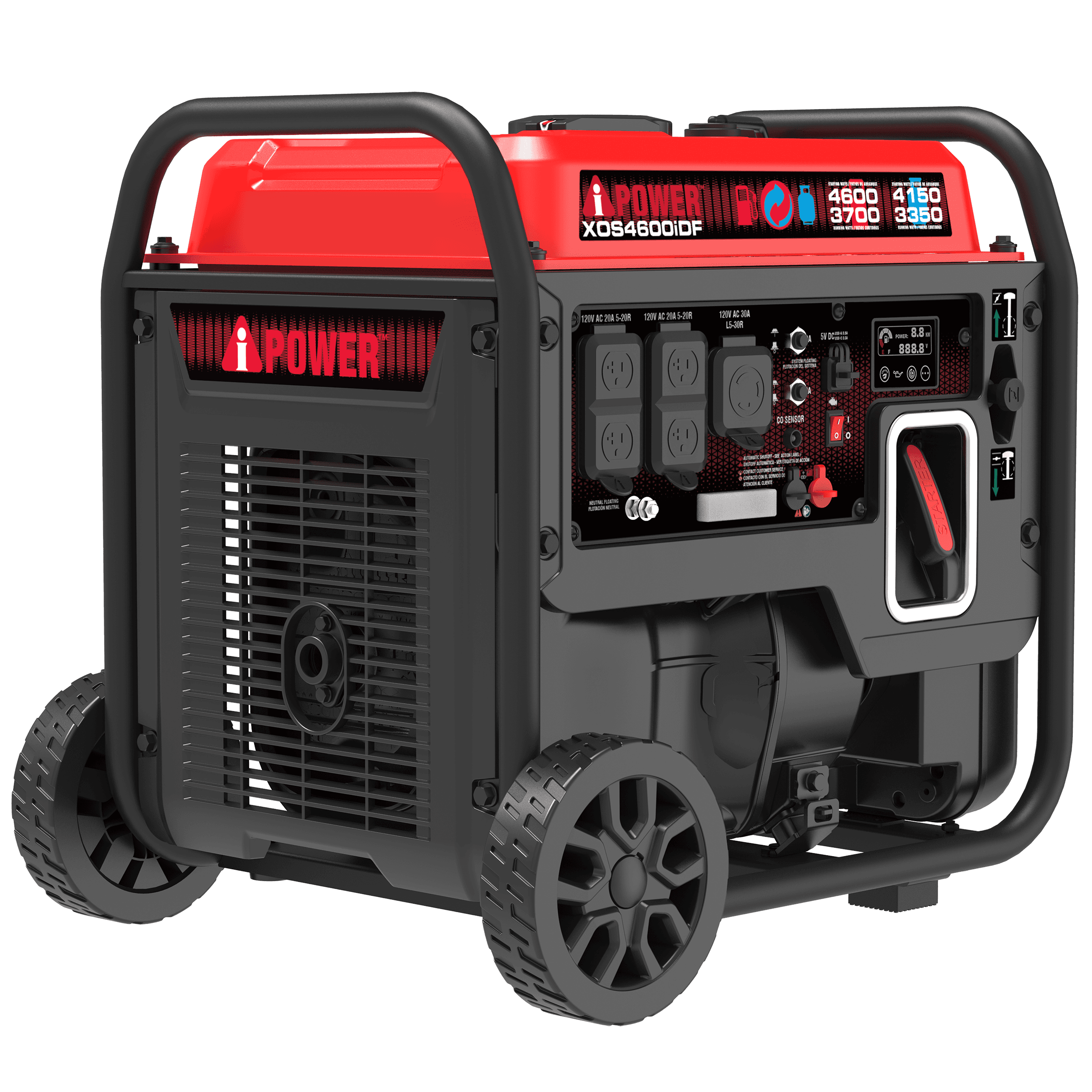 XOS4600iDF Dual Fuel Open Frame Inverter Generator