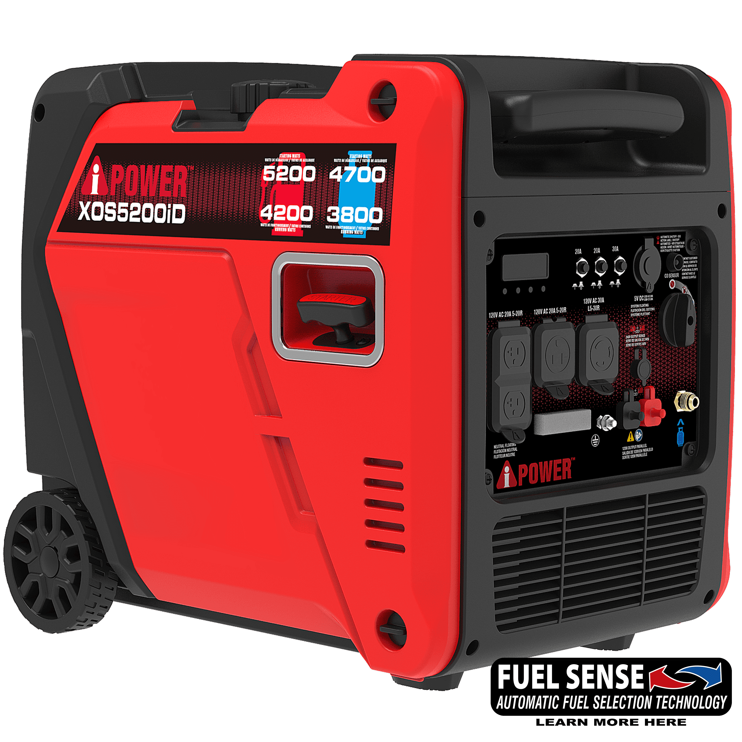 XOS5200iD 5200-Watt Dual Fuel Inverter Generator