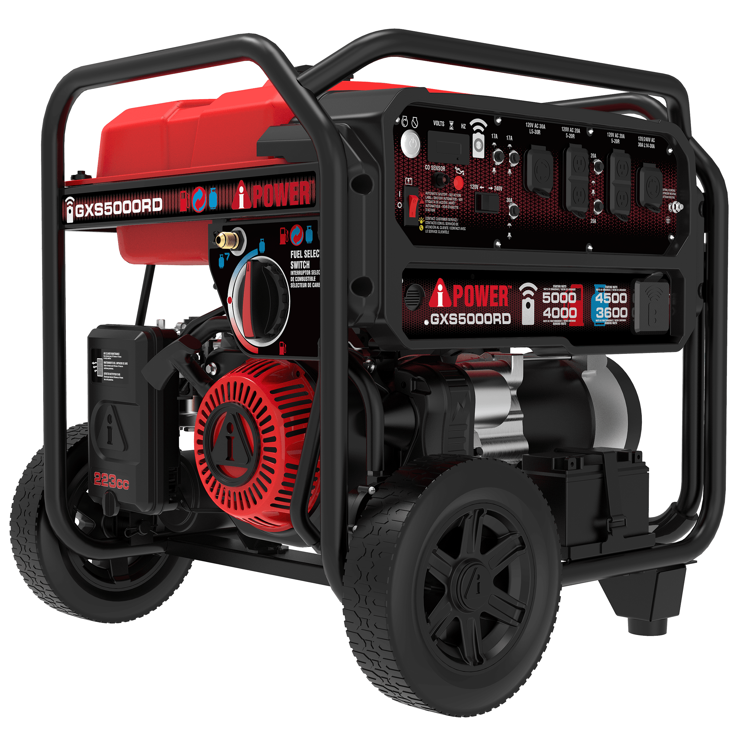 GXS5000RD Remote Dual Fuel Portable Generator