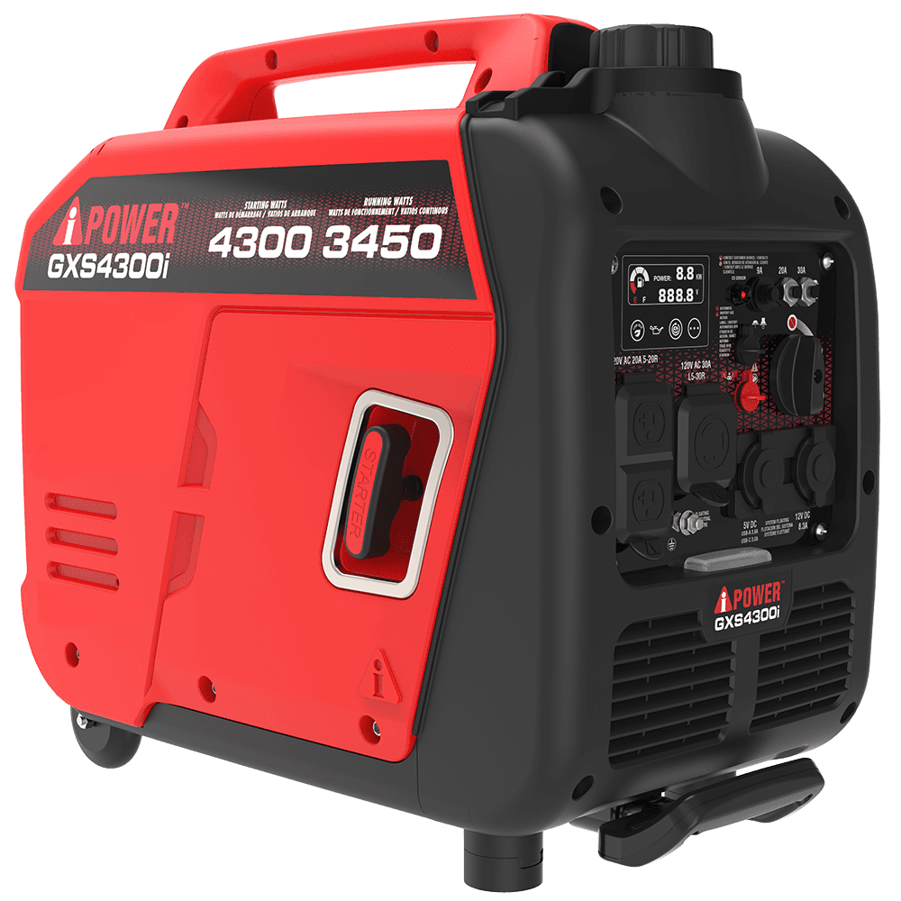 4300W Portable Inverter Generator with CO Alert for RV, Camping & Home Backup - GXS4300i