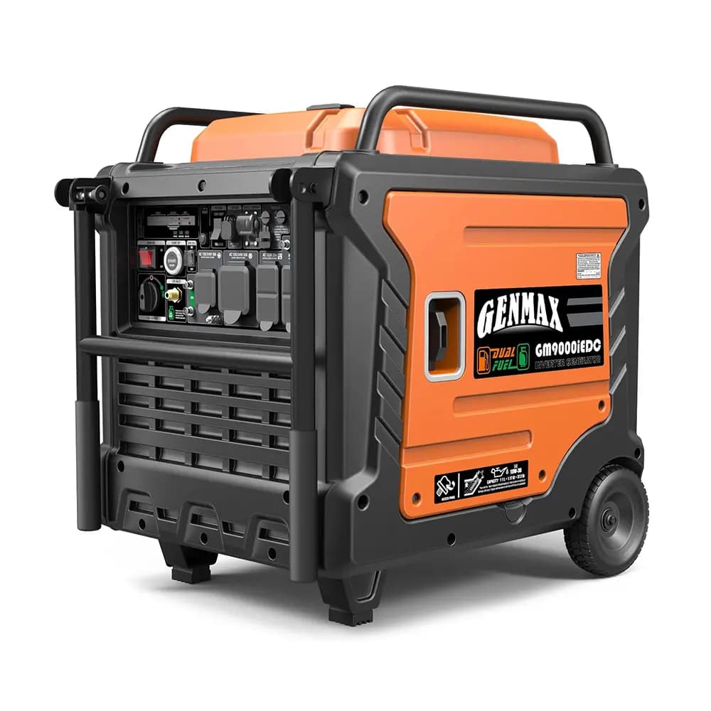 GENMAX GM9000iEDC Portable Generator, 9000W Super QuietDual Fuel Portable Engine with Parallel