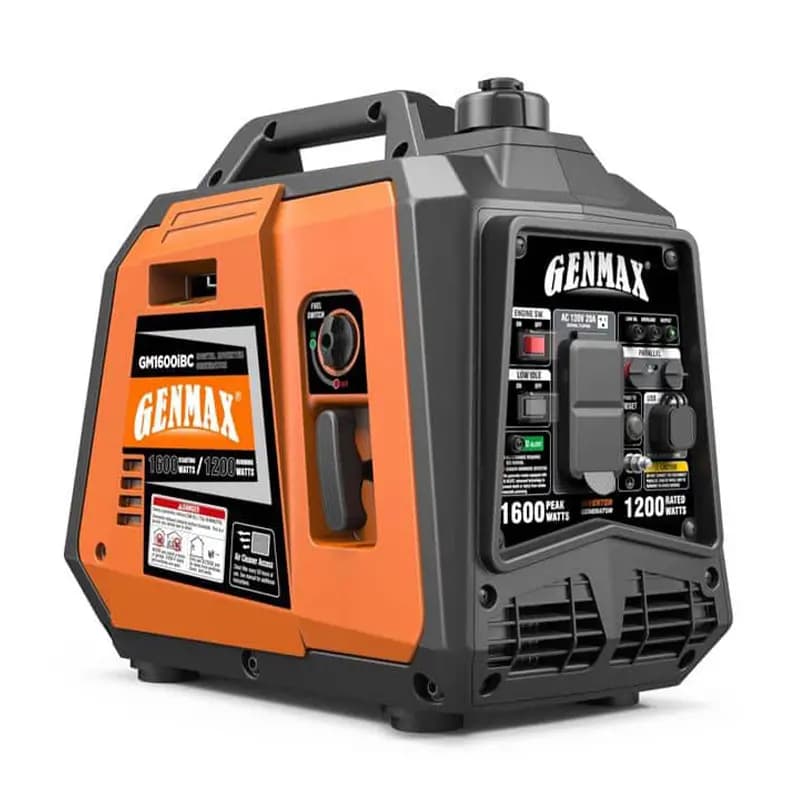 GENMAX GM1600iBC 1600-Watt Recoil Start Gasoline Powered Inverter Generator