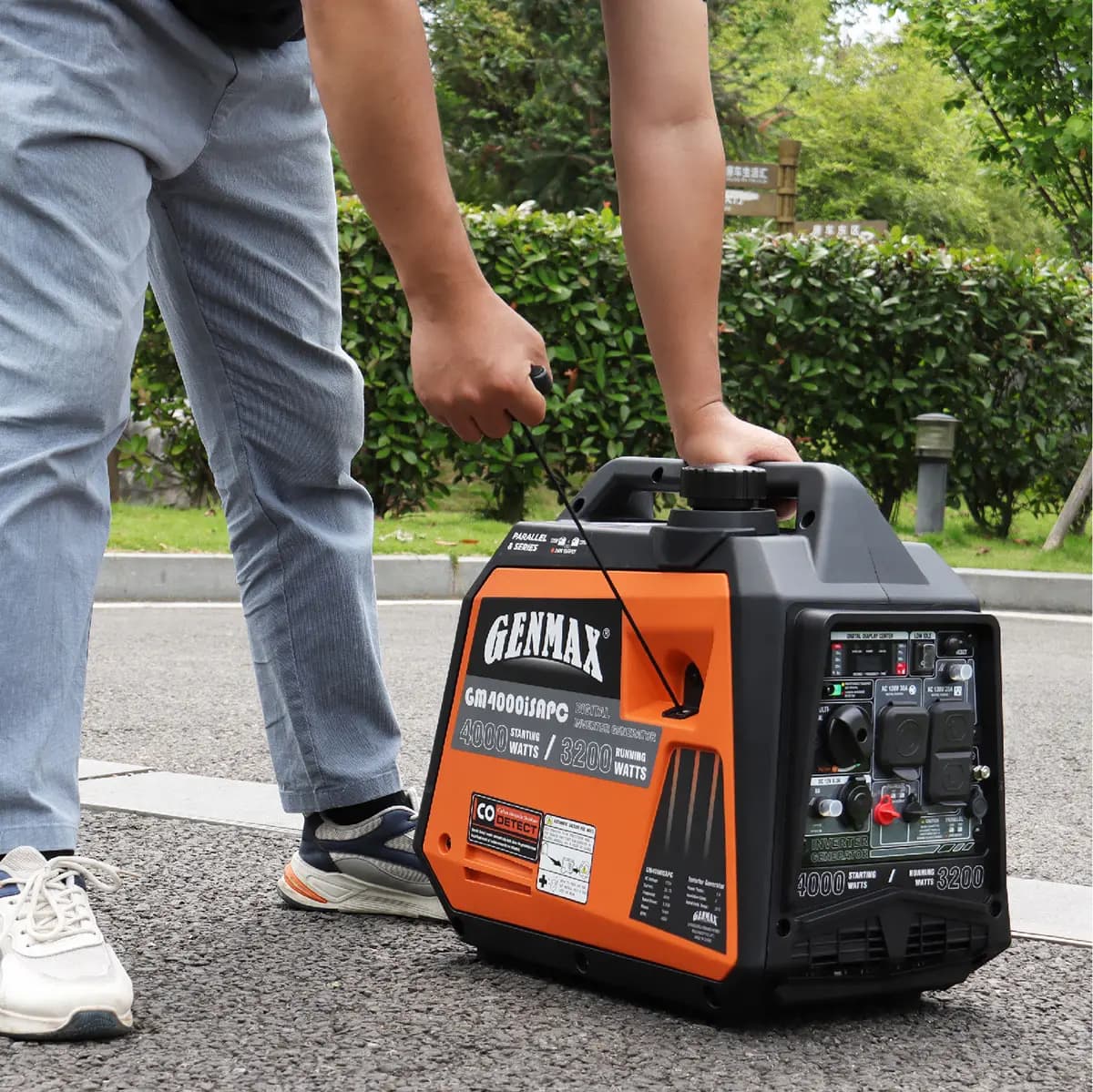 GENMAX GM4000iSAPC 4000 Watt Gasoline Inverter Generator with CO Detect