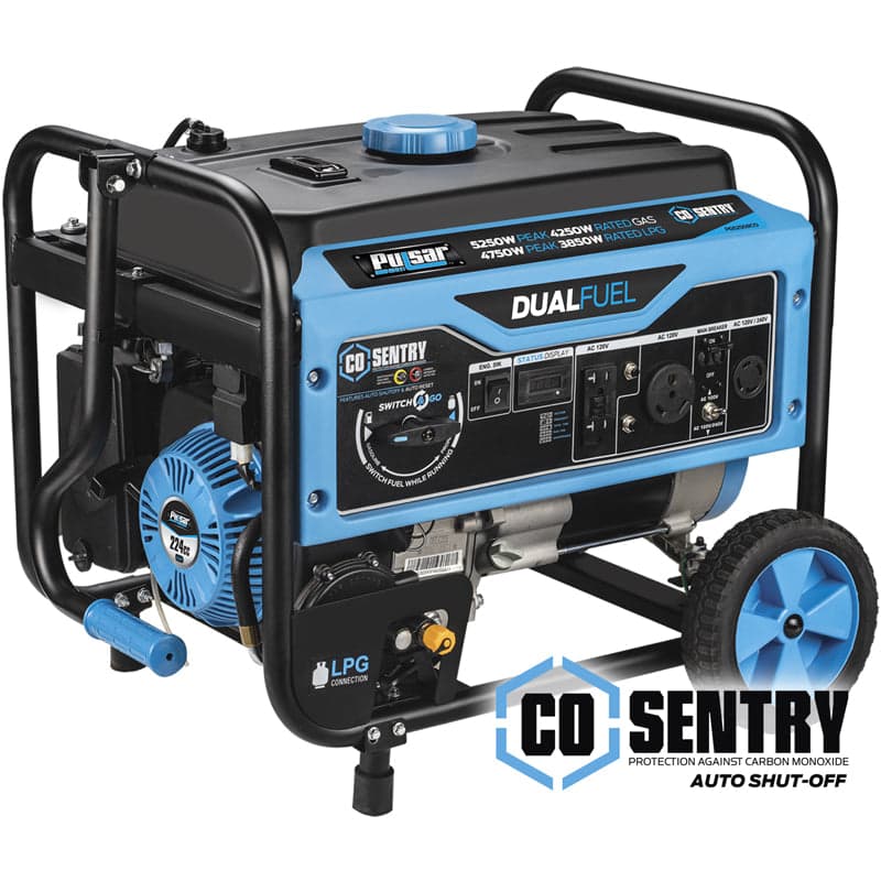 5,250 Watt Dual-Fuel Portable Generator with CO Sentry