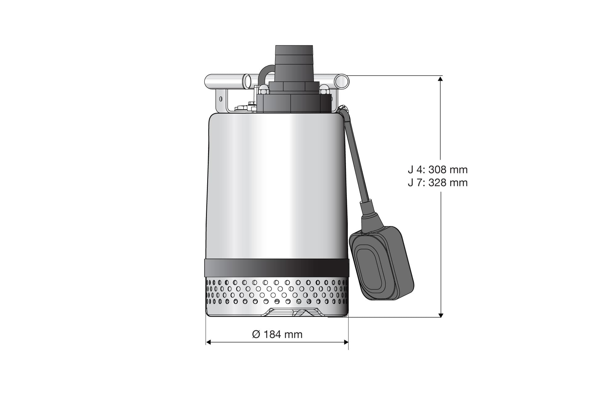 Submersible drainage pumps J 4, J 7