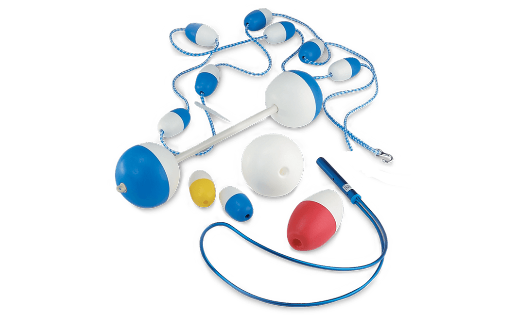 Floats, Float Rope and Safety Hook - 24 ft. Pool Dimension, 9 floats (Available Built to Order Only)