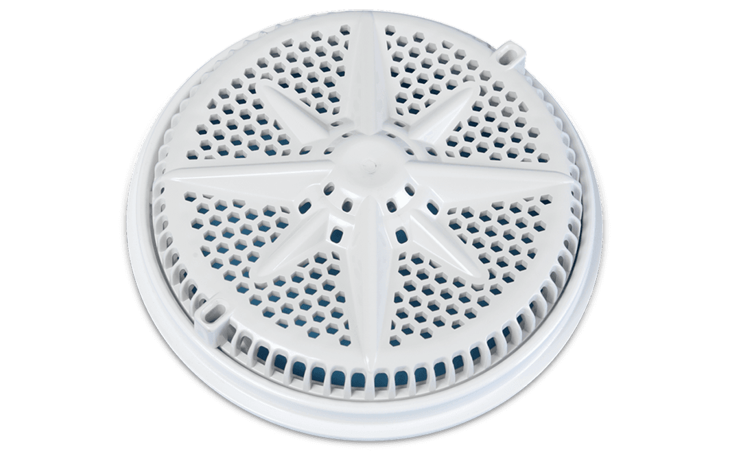 StarGuard Main Drains - 8" StarGuard drain w/2" side port ABS sump w/ring & cover (2 pack), white