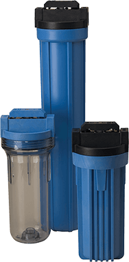 Pentek Valve-In-Head Series - #10 Blue/Clear w/PR