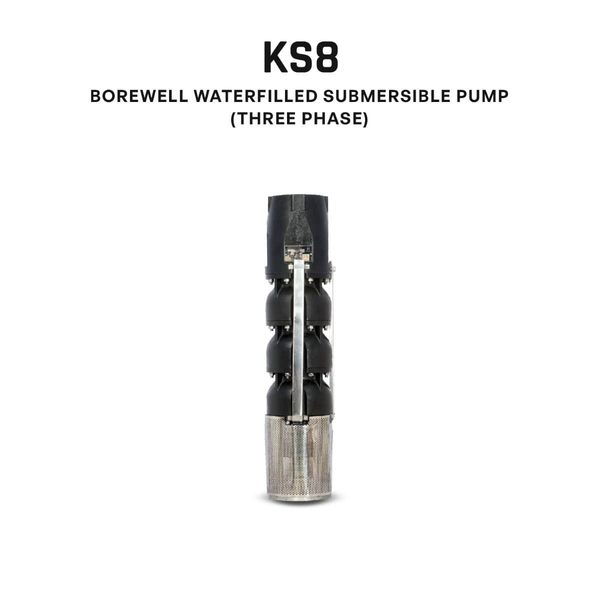 Borewell Submersible Pump, KS8E-2006, 20 HP, Three Phase, 415 Volts, Size 80 mm