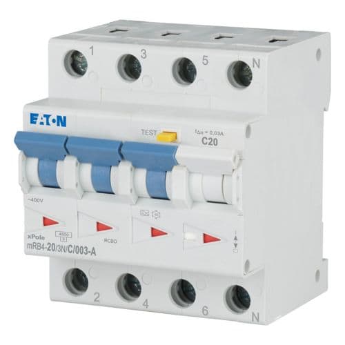 Eaton Moeller series xPole - mRB4 RCBO - residual-current circuit breaker with overcurrent protectio