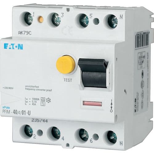 Eaton Moeller series xPole - PFIM Type AC, A, U, R RCCB