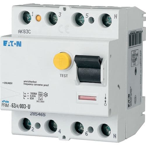 Eaton Moeller series xPole - PFIM Type AC, A, U, R RCCB