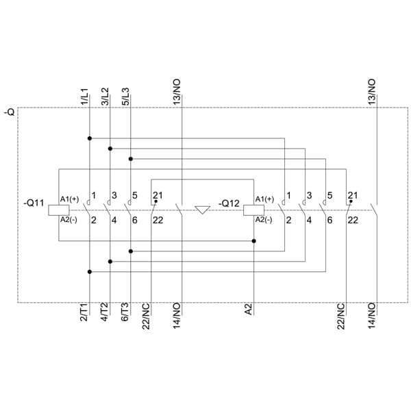 reversing contactor assembly, AC-3e/AC-3, 25 A, 11 kW / 400 V, 3-pole, 24 V DC, screw terminal, elec