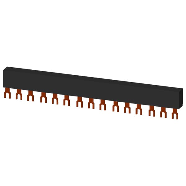 3-phase busbars modular spacing 45 mm for 5 breakers fork shape connections