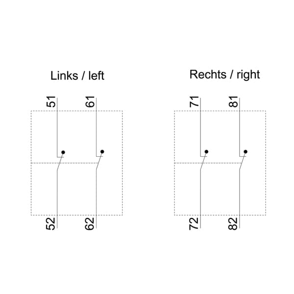 first lateral auxiliary switch 2 NC contacts, screw terminal, for contactors 3RT1