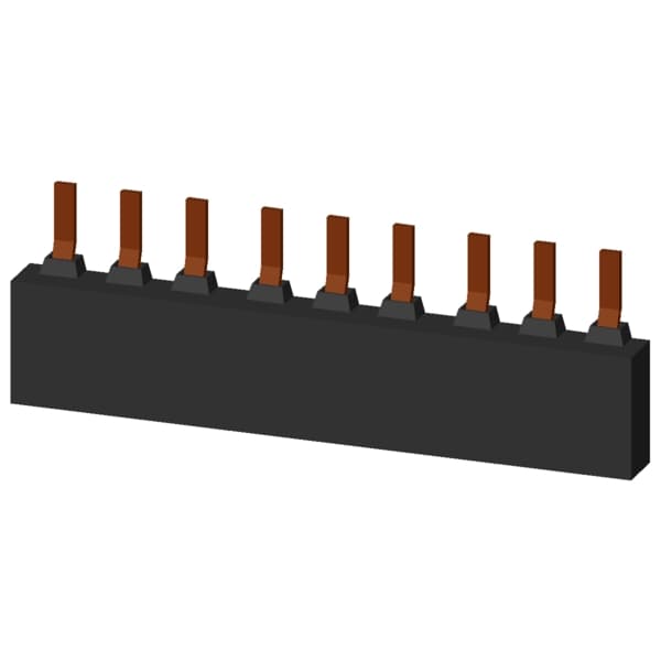 3-phase busbar for 3 circuit breakers size S2 modular spacing 55 mm