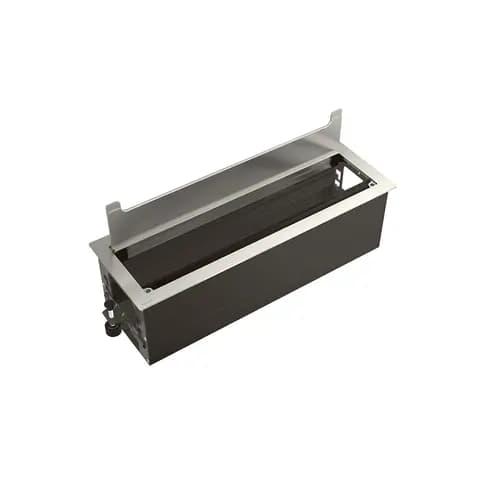 Top-access. For flush mounting in furniture. Dimension: 385 mm - Cover finish: Metal