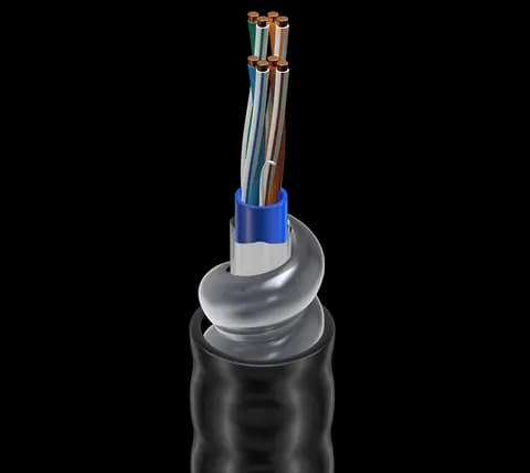 DataTuff® Cat 5e, 4 Bonded-Pr #24 Sol BC, PO Ins, PVC Jkt, AIA Armor, PVC Jkt, CMG CM