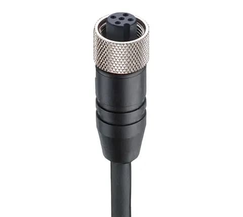 CANopen / DeviceNet Data Single-Ended Cordset: M12 Standard, female, straight, 5-pin, A-coded, black