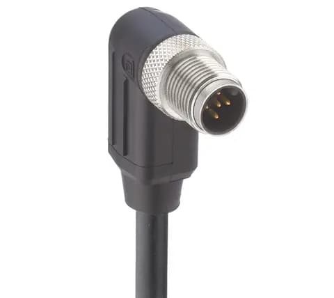 CANopen / DeviceNet Data Single-Ended Cordset: M12 Standard, male, angled, 5-pin, A-coded, black bod