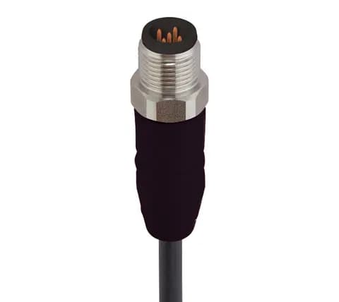 CANopen / DeviceNet Data Single-Ended Cordset: M12 Standard, male, straight, 5-pin, A-coded, black b