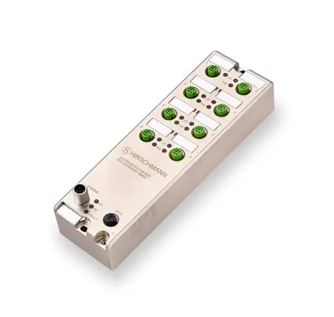 Unmanaged IP67 PoE-Switch, 8 ports, supply voltage 24 VDC, train approvals