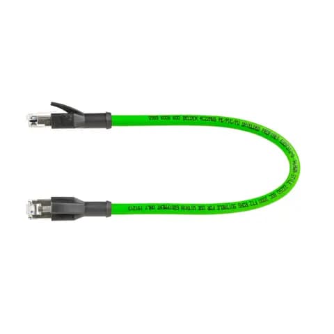 Profinet Type B Cat5e Data Double-Ended Cordset: Male straight black RJ45 to male straight black RJ4