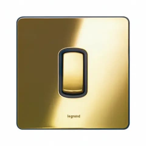 Synergy™ Sleek - 1 gang 2-way switch - 10AX - Glossy Gold