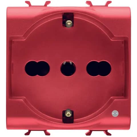 ITALIAN/GERMAN STANDARD SOCKET-OUTLET 250V ac - FOR DEDICATED LINES - 2P+E 16A DUAL AMPERAGE - P40 -