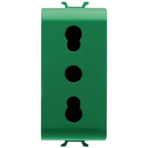 ITALIAN STANDARD SOCKET-OUTLET 250V ac - FOR DEDICATED LINES - 2P+E 16A DUAL AMPERAGE - P11-P17 - 1