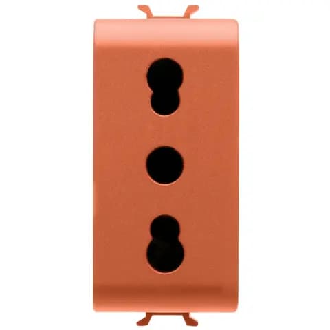 ITALIAN STANDARD SOCKET-OUTLET 250V ac - FOR DEDICATED LINES - 2P+E 16A DUAL AMPERAGE - P11-P17 - 1