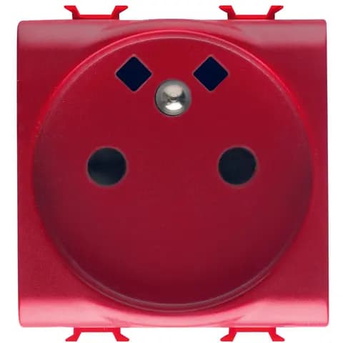 FRENCH STANDARD SOCKET-OUTLET 250V ac - FRONT TIGHTENING TERMINALS - FOR DEDICATED LINES - 2P+E 16A