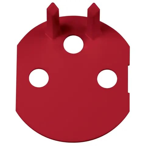 FRENCH SOCKET-OUTLET ACCESSORY, FOR DEDICATED LINES, WITH FRONT TIGHTENING TERMINALS - RED - CHORUSM