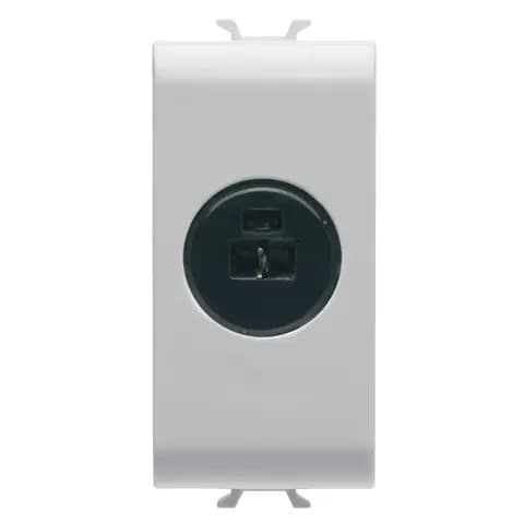 AUDIO AND VIDEO SOCKET - FOR LOUDSPEAKER - 1 MODULE - SATIN WHITE - CHORUSMART