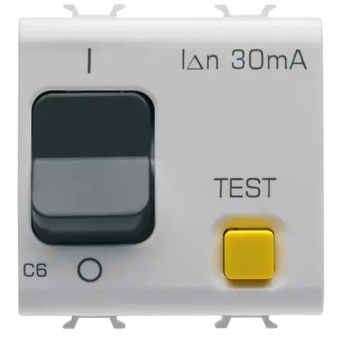 RESIDUAL CURRENT BREAKER WITH OVERCURRENT PROTECTION - C CHARACTERISTIC - CLASS A - 1P+N 6A 230Vac 3
