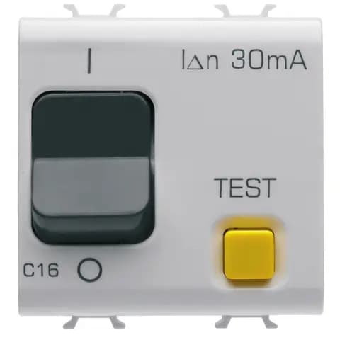 RESIDUAL CURRENT BREAKER WITH OVERCURRENT PROTECTION - C CHARACTERISTIC - CLASS A - 1P+N 16A 230Vac