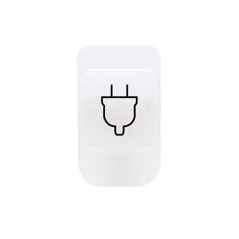 LENS WITH ILLUMINABLE SYMBOL - SOCKET-OUTLET