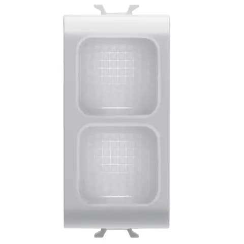 DOUBLE INDICATOR LAMP - OPAL - 1 MODULE - SATIN WHITE - CHORUSMART