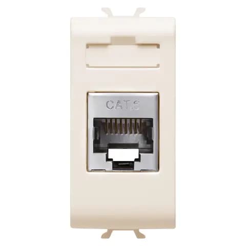 RJ45 SOCKET - CATEGORY 6 - FTP - 1 MODULE - IVORY - CHORUSMART