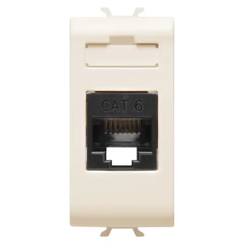 RJ45 SOCKET - CATEGORY 6 - UTP - 1 MODULE - IVORY - CHORUSMART